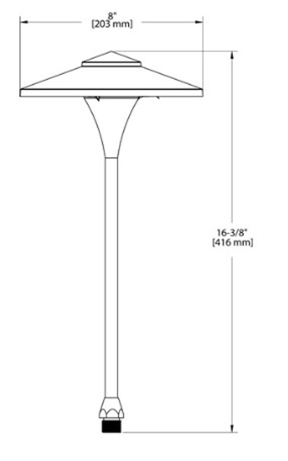 Philips Hadco RL9-HS7 Aluminum Quartz Halogen Landscape Path Light, with stake, bronze finish, 20 watt, frosted tempered glass