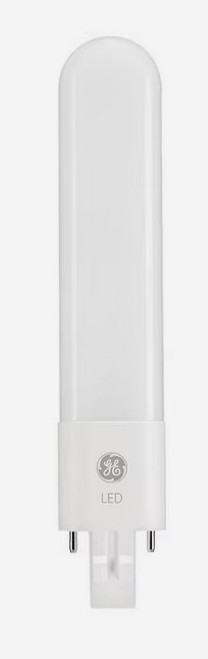 GE 30543 plug-in LED Neutral White 3500K, 5 watts 545 lumens 2 pin GX23 socket,  3500K LED upgrade replacement for CFL compact fluorescent Plug-in GX23 bulb, LED5GX23/835 