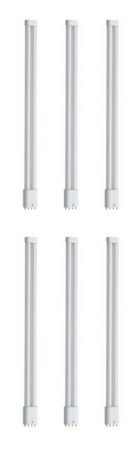 (case of 6) GE 39074 Led High Lumen Biax Plug-In upgrade for compact fluorescent, 21.85 inches, 17 watt, 4 pin 2G11 base, 3500K Neutral White, Frosted, Plug and Play ballast compatible LED Light bulb upgrade