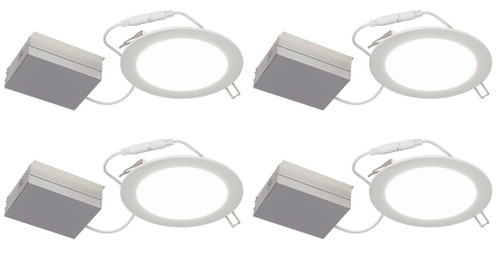 (case of 4) Philips PILA Flat LED Downlight PILADISC6R30K, 6 inch round, 900 lumens, 3000K, 120V, 13.5 watts, LED White Luminaire