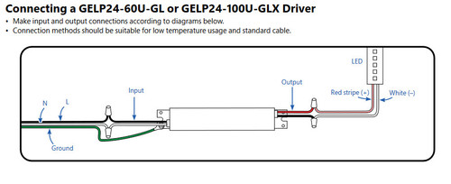 GE Immersion LED Refrigerated Display Lighting GELP24-60U-GL LED Driver 24v/60 watt LED driver (93027034)