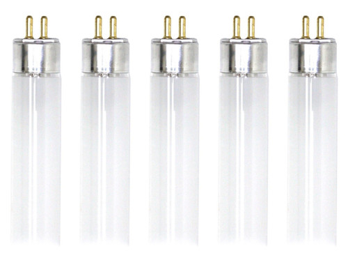 (case of 5) GE Lighting 46684 21 Watt 2100 Lumen T5 Light Bulb with Miniature Bi-Pin Base, 34 inch tube, 3500K Neutral Bright White