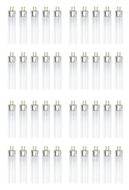(case of 40) GE Lighting 46684 21 Watt 2100 Lumen T5 Light Bulb with Miniature Bi-Pin Base, 34 inch tube