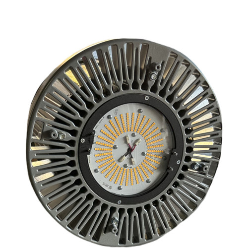 Hubbell Industrial Lighting Savvano Decorative LED Low Bay,  SAV-LX-35-8-SB16-CDL-U-CH, 12000 lumens, 3500K Color Temp, 120-277VAC, Champagne, 16 inch optic 