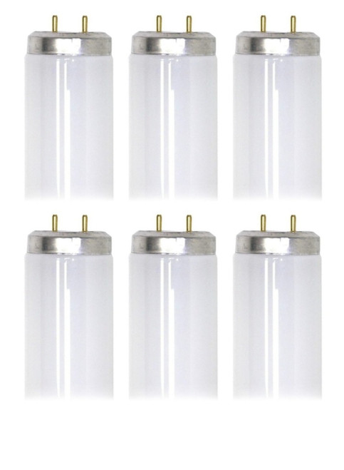 (6 lamps) Ge 66474 Fluorescent Bulb T12, 34 watt, 48 inch,  4100K, 2500 Lumen, T12 Linear Fluorescent Tube