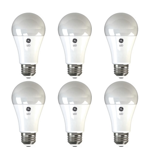 (case of 6) GE Lighting LED A19 Garage Door Opener Bulb, Frosted Soft White, 1490 Lumens, 14-Watts, rough service, heavy duty to withstand vibration and cooperate with garage door opener