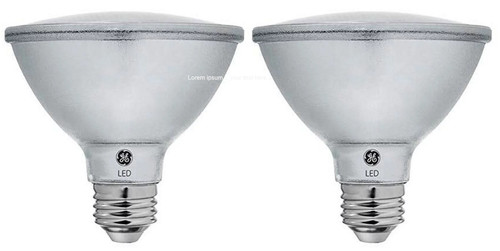 (2 bulbs) GE Reveal LED 75 W Equivalent Dimmable, Color-Enhancing HD PAR30 Shortneck, Dimmable LED Light Light Bulb, GE's best light, Indoor Floodlight, 700 lumen, 12 watt
