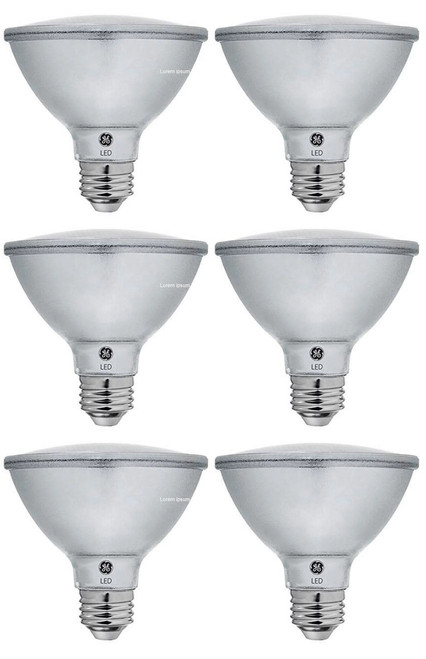 (6 bulbs) GE Reveal LED 75 W Equivalent Dimmable, Color-Enhancing HD PAR30 Shortneck, Dimmable LED Light Light Bulb, GE's best light, Indoor Floodlight, 700 lumen, 12 watt