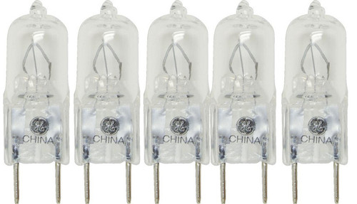 GE Lighting Halogen 48503 35-Watt, 550-Lumen T3 Light Bulb with 2-Pin (GY6.35) Base, 5-Pack