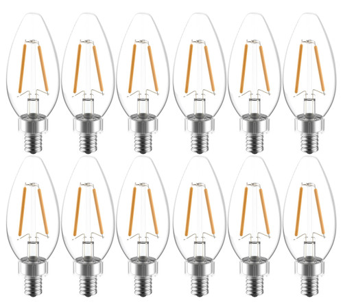 (12 bulbs) GE 42465 Reveal LED Chandelier Bulb, 200 lumens, 2.5 watts, candelabra base, blunt tip, clear Color-Enhancing HD Light, Dimmable LED Candle Light Bulb (12 bulbs) GE 42465 Reveal LED Chandelier Bulb, 200 lumens, 2.5 watts, candelabra base, blunt tip, clear Color-Enhancing HD Light, Dimmable LED Candle Light Bulb