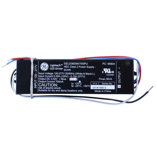 GE 66904-36 watt Output 120-277 volt Input Constant Current LED Driver (GELD36DMV700PU 66904)