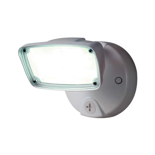 Halo FSS153TWH Outdoor Integrated LED Single Head Security Flood Light, 1500 lumens, Adjustable Color temperature, 3000K 4000K or 5000K, 17 Watts 70,000 hour Die-Cast Aluminum, White LED Floodlight