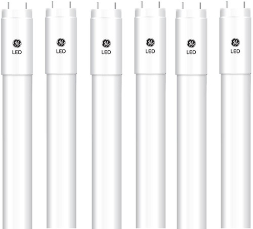 (case of 6) GE Hybrid T8 LED Tube, works as Type A or Type B, 48 inch, 15 watt, 4000K, 1800 Lumens, LED upgrade for 4-ft Fluorescent T8 Lamp, functions as both Plug & Play and/or Direct Wire