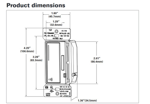 Eaton RF9640-NDB Z-Wave Plus Universal smart Dimmer, Decorator Brown, single pole, 3-way, 120V, Dimmable seven step blue LED display alongside pushpad indicates light level