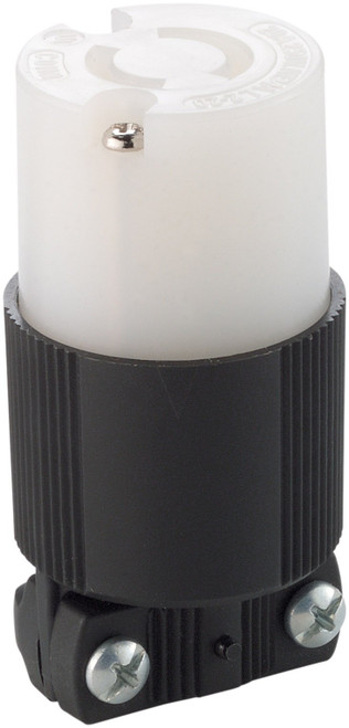 EATON Wiring CWL220C-C1 Safety Grip Connector, 20 Amp 250V, NEMA L2-20, Black & White