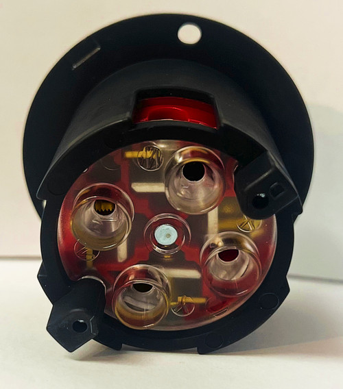 Eaton Arrow Hart AHCL1920FI 20 Amp Color Coded Locking Flanged Inlet, RED, 4-pole, 4-wire, 3 phase, #14-8 AWG, 277/480V, 