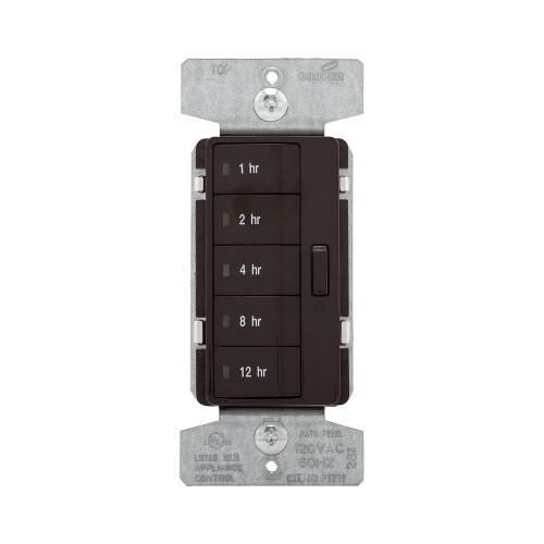 Eaton PT18H-B 1800W 15 Amp 5-Button Hour Timer with Off Single-Pole, Brown