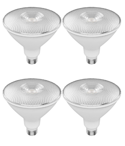 (4 bulbs) GE Lighting refresh LED Outdoor Floodlight, Daylight, PAR38, 15 watt, 1200 lumen (90 watt replacement) LED flood light, Dimmable