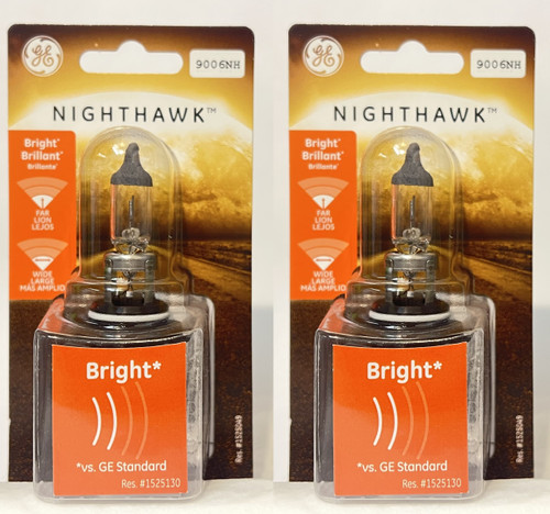 (quantity of 2) GE Lighting 9006NH/BP Nighthawk Halogen Replacement Bulb