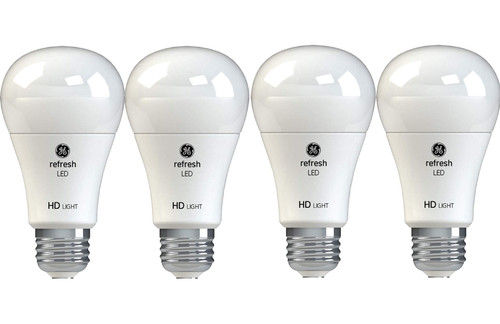 GE Lighting 42976 Refresh HD LED (40-Watt Replacement), 450-Lumen A19 Bulb, Medium Base, Daylight, 4-Pack , Title 20 Compliant