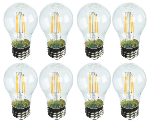 (8 bulbs) GE Lighting 23240 LED A15 Fan Bulb, 300 lumens, 3.5 watt, dimmable, clear finish, medium base