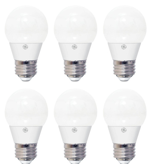 (6 bulbs) GE Lighting LED A15 Light Bulb, 40 Watt Equivalent, Daylight 5000K, Dimmable Ceiling Fan Light Bulb, 300 lumens