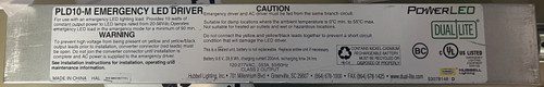 Hubbell Dual_lite PLD10-M Emergency LED Driver, 120-277V, provides a minimum of 90 minutes of emergency lighting, 