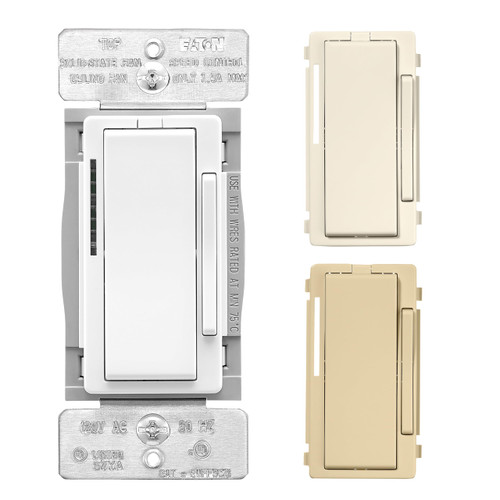 Eaton EWFFSC15-C2-BX-L Wi-Fi Smart Fan Speed Control Compatible with Alexa and Google Assistant, Color Change Kit (White/Light Almond/Ivory)