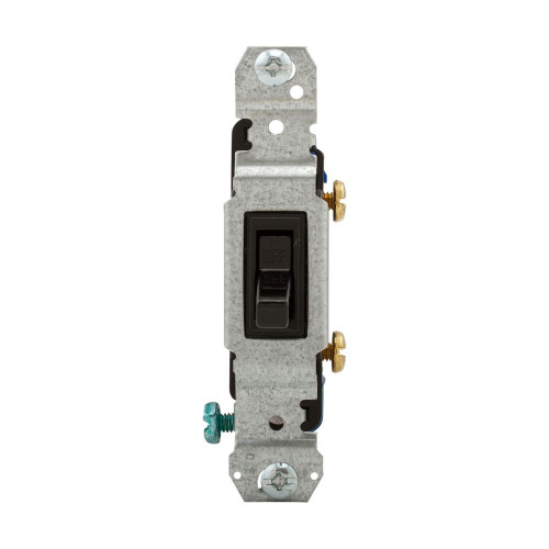 (case of 100) Eaton Wiring 15 Amp Toggle Switch, Single-Pole, Black