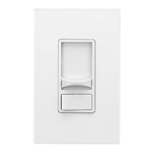 Eaton Slide Dimmer, Single Pole + 3 Way, White Slide Dimmer Switch, SUL06P-W-KB-L