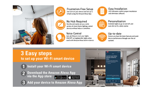 (case of 4) Eaton WFD30-C2 Wi-Fi Smart Universal Dimmer Works with Alexa, Color Change Kit (White/Light Almond/Ivory) – A Certified for Humans Device