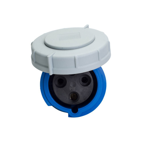 Eaton Arrow Heart Pin and Sleeve Connector, AH360C6W,  60A, 250V, 2 Pole, 3 Wire, Watertight, Blue, IEC 309
