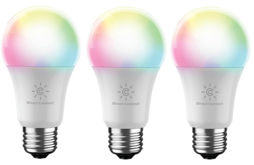 (3 bulbs)GE Lighting CYNC Smart LED Light Bulbs, Color Changing, Bluetooth and Wi-Fi, Compatible with Alexa and Google Home, A19 Bulbs 