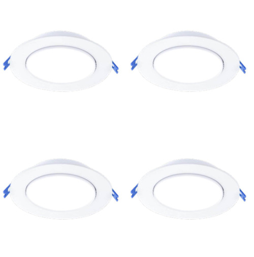 (case of 4) Signify Lightolier LED 6 inch Round Gimbal Downlight, 15 watt 1100 lumen, field selectable 5CCT (2700K, 3000K, 3500K, 4000K, 5000K), 120V, Triac Dimming, White, GB6R11ESCT1W