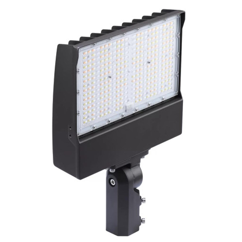 Philips Keene SlimFlood Dual Select Outdoor LED FloodLight Area Light, Field Selectable Color Temperature and Wattage, Slipfitter Mount, 120-347V, with Photocell, Bronze, SF150-SCT-S-G2-10-PCB-BZ