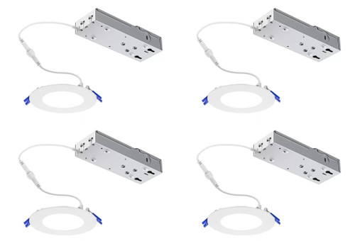 (case of 4) Philips Lightolier LED Flat Downlight, 8 inch round wafer, 1300 lumen, 18 watt, TRIAC Dimming, Field Selectable Color Temp (2700K, 3000K, 3500K, 4000K, 5000K), White, 120V, wafer thin,  FD8R13ESCT1W 