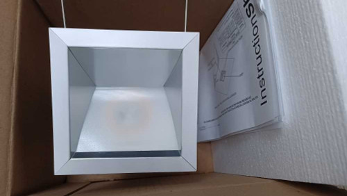 Prescolite Liteistry LTR-4SQR Lensed LED architechtural 4 inch square downlight housing and wall wash trim, 3500K, medium lumen, semi-specular, LTR-4SQW-T-ML35K8LWW-SSWT