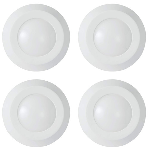 (case of 4) HALO BLD 4 in. 3000K Soft White Color Temperature Integrated LED Recessed Surface Mount Trim, 600 lumens, Title 20 Compliant, BLD406930WHR-CA