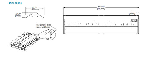 (case of 6) Day-Brite CFI FluxGrid LED recessed luminaire, 1ft x 4 ft,  3800 lumens, 28 watts, 4000K Color Temp, 120-277V, Dimming, wireless sensor with integral daylight & occupancy sensing