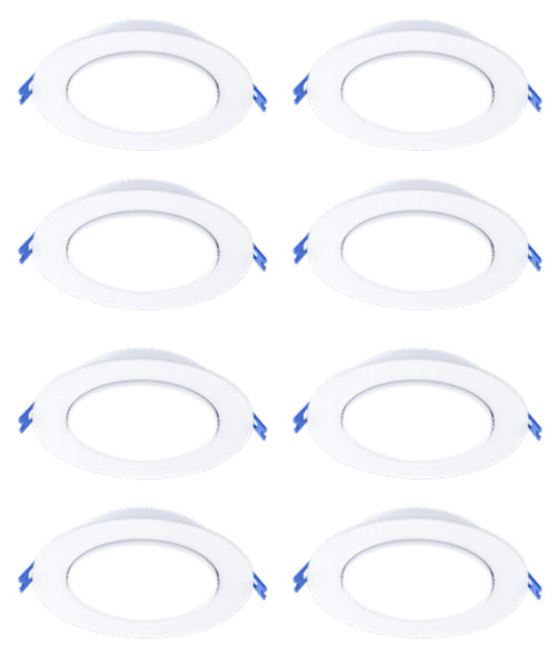 (case of 8) Lightolier LED 4 inch Round Gimbal Dual Select, 5CCT and Lumen Select, GB4RSLMZ10SCTUW LED, Dimmable, White Recessed Gimbal Accent Light