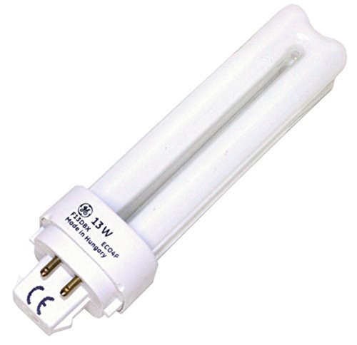 (Case of 50) GE 97594 F13DBX/827/ECO4P 13-Watt, 900 lumen, 2700K 4-Pin Double Biax Compact Fluorescent Lamp, (G24q-1) Base