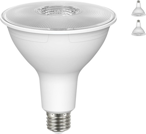 Satco LED PAR38 Lamp 11.5W 90W Equivalent 3000K Soft White 90+ CRI 40° Beam Angle Dimmable Medium Base 120V Clear Finish – Part S22216 (2 Pack)