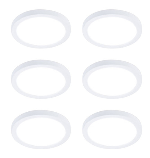 Lightolier LED Surface Mount Downlight, 7 inch round,  Field Selectable Lumens and Color Temperature, 0-10V Dimming, White, 120-277V, SD7RSLMZ10SCTUW (case of 6)