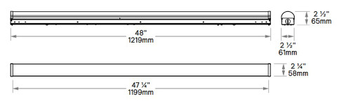 Day-Brite SDS LED Strip, 4ft, 5500 lumen, 39 watt, field selectable color temperature (3500K, 4000K, 5000K), 120-347V, 0-10V Dimming, SDS455LCST-UN3-DIM