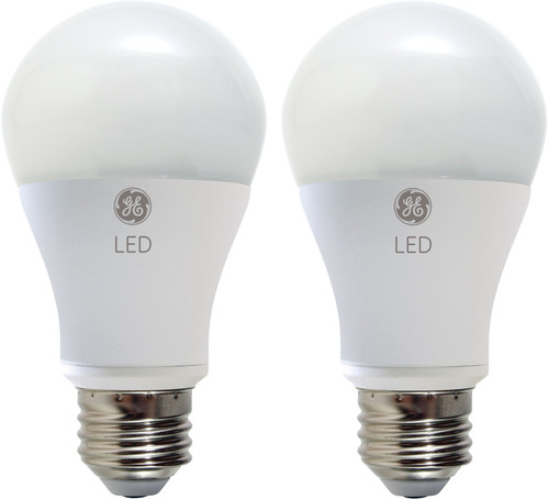 GE Lighting 67591 Dimmable LED A19 Light Bulb with Medium Base, 10-Watt, Soft White, 2-Pack