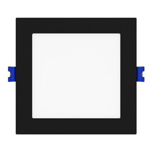 Lightolier 6" Square Flat Downlight Trim, Black for square Flat LED Downlight by Lightolier