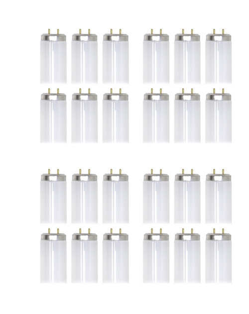 (case of 24) GE 45742 - F17T8/SPX30/ECO Straight 24 inch T8 Fluorescent Tube, 17 watts, 1350 lumens, 3000K Natural White