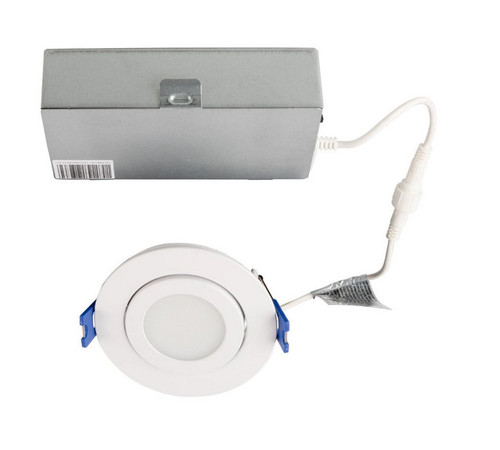 Lightolier LED Gimbal, 3 inch round, 8 watt, 400 lumen, selectable Color Temperature, 30 degree tilt and 360 degree rotate, TRIAC dimming to 5 percent, GB3R4ESCT1W