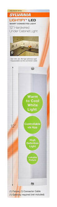 SYLVANIA  71148 LED Undercabinet Light , Adjustable White, 12 inches, works with Alexa (hub required)