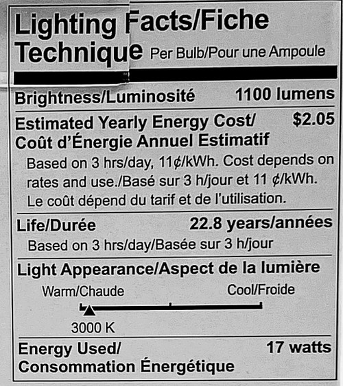 GE 20151 - LED Narrow Flood Light, PAR30 Long Neck, 17 watt, 1100 lumen, 3000K, Dimmable, LED LED17DP30LW93025 LED Light Bulb